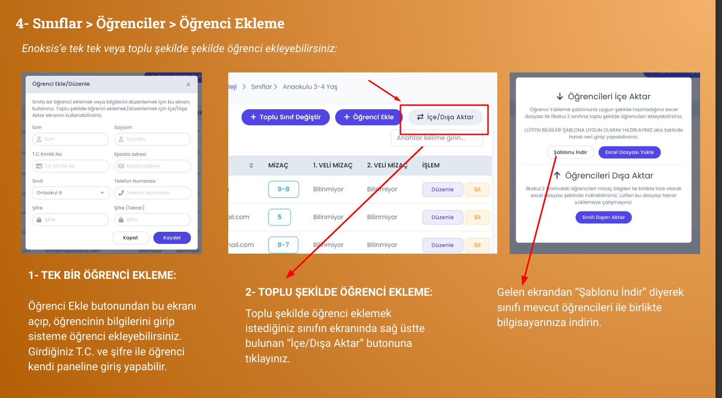 Öğrenci Ekleme ekran görüntüsü